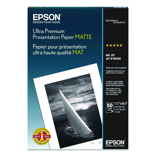 Ultra Premium Matte Presentation Paper, 10 mil, 11.75 x 16.5, White, 50/Pack