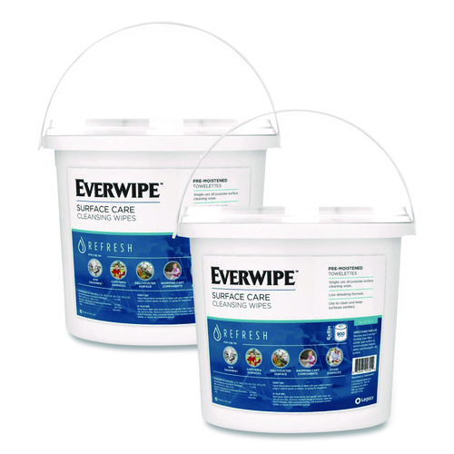 High Volume Wet Wipe Centerpull Resealable Bucket , 12 x 12 x 12, White, 2/Carton