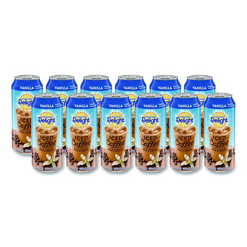 Iced Coffee, Vanilla, 15 oz Can, 12/Carton