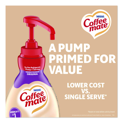 Liquid Coffee Creamer, Sweetened Original, 1.5 L Pump Bottle