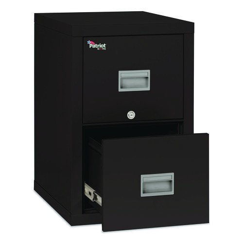 Patriot by FireKing Insulated Fire File, 1-Hour Fire Protection, 2 Legal/Letter File Drawers, Black, 17.75" x 25" x 27.75"