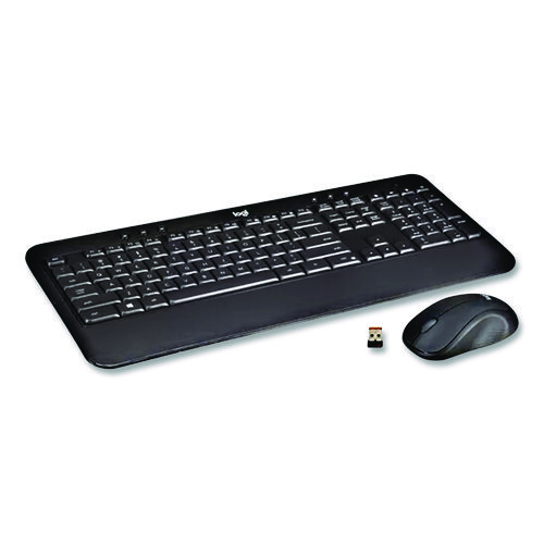 Advanced Wireless Mouse and Keyboard Combo, 2.4 GHz Frequency, 33 ft Wireless Range, Black