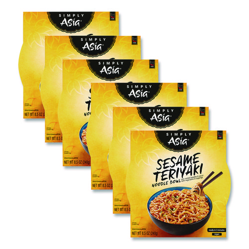 Simply Asia Sesame Teriyaki Noodle Bowl, 8.5 oz, 6/Carton