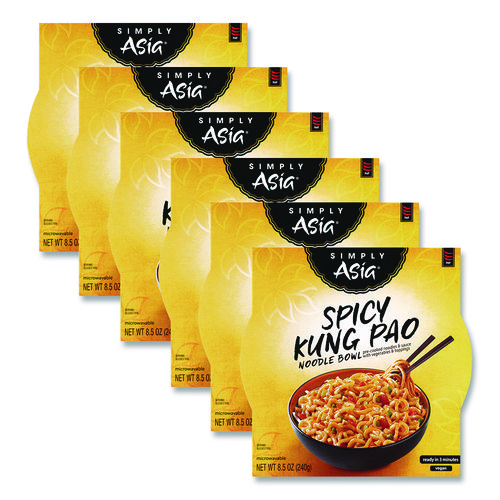 Simply Asia Spicy Kung Pao Noodle Bowl, 8.5 oz, 6/Carton