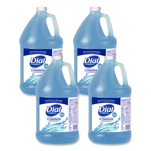 Antibacterial Liquid Hand Soap, Spring Water Scent, 1 gal, 4/Carton