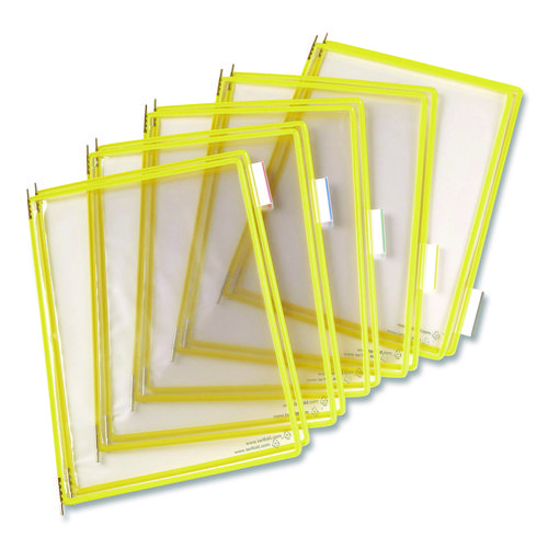 Pivoting Pockets, 1 Section, Yellow, 10/Pack