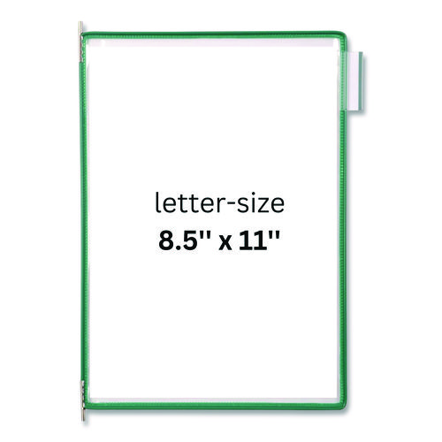 Pivoting Pockets, 1 Section, Green, 10/Pack