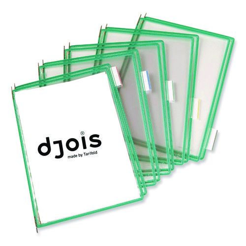 Pivoting Pockets, 1 Section, Green, 10/Pack