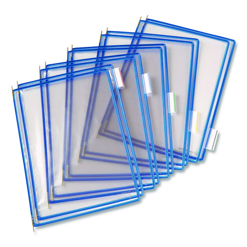 Pivoting Pockets, 1 Section, Blue, 10/Pack