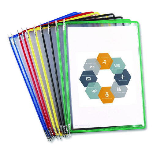 Desktop Reference and Display System, 40 Panels with Assorted Borders, White Base