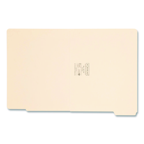 End Tab File Folder, 1/3-Cut Tabs: Assorted, Letter Size, 0.75" Expansion, Manila, 100/Box