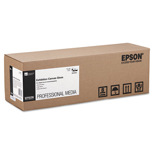 Epson® Exhibition Canvas, 22 Mil, 17" X 40 Ft, Glossy White