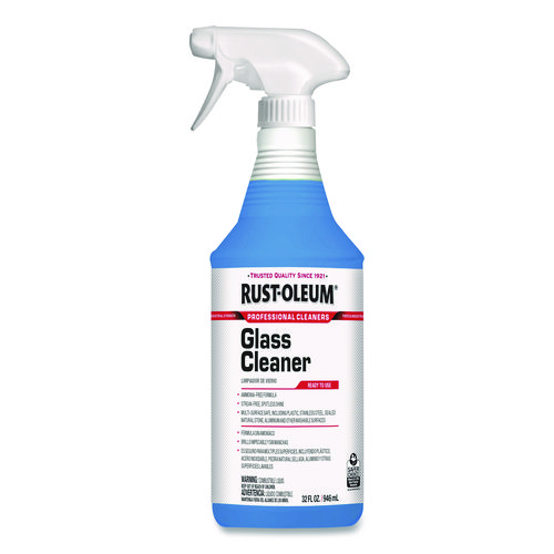 Professional Cleaners Glass Cleaner, 32 oz Spray Bottle, 6/Carton