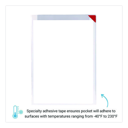 Easy Clic Sub-Zero Signage Pocket, 8.5 x 11 Insert, Clear Frame, 10/Pack