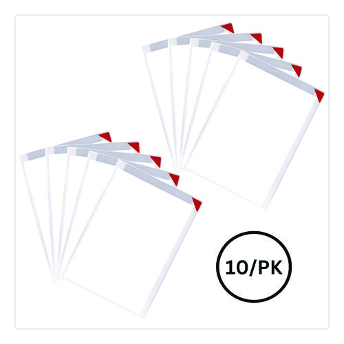 Easy Clic Sub-Zero Signage Pocket, 8.5 x 11 Insert, Clear Frame, 10/Pack