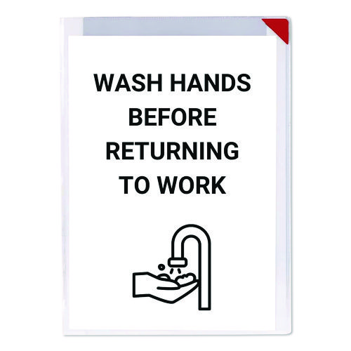 Easy Clic Sub-Zero Signage Pocket, 8.5 x 11 Insert, Clear Frame, 10/Pack