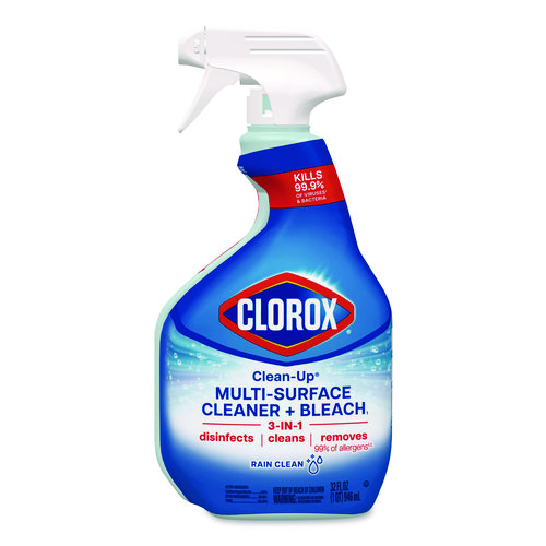 Clean-Up Multi-Surface Cleaner with Bleach, Rain Clean Scent, 32 oz Spray Bottle