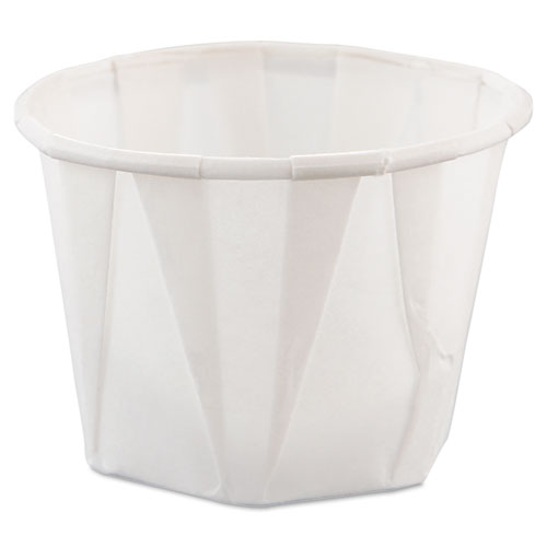 Paper Portion Cups, 1 oz, White, 250/Bag, 20 Bags/Carton