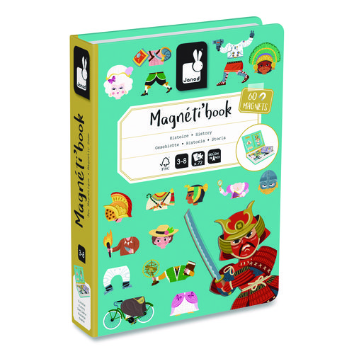 Magneti'books, History, 72 Pieces (12 Cards, 60 Magnetic Shapes), Ages 3 to 8