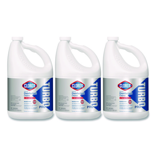 Turbo Pro Disinfectant Cleaner for Sprayer Devices, 121 oz Bottle, 3/Carton