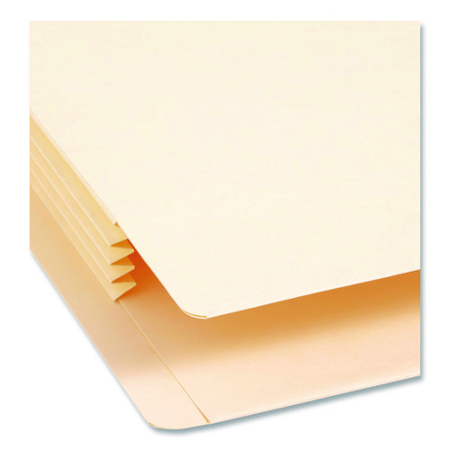 Manila End Tab TUFF Pockets, 3.5" Expansion, Letter Size, Manila, 10/Box