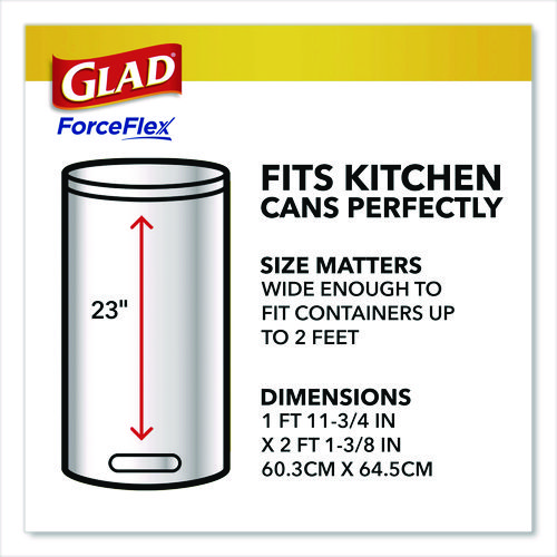 ForceFlex Tall Kitchen Drawstring Trash Bags, 13 gal, Gain Lavender with Febreze Freshness, 10.18 x 9.81, White, 110/Box