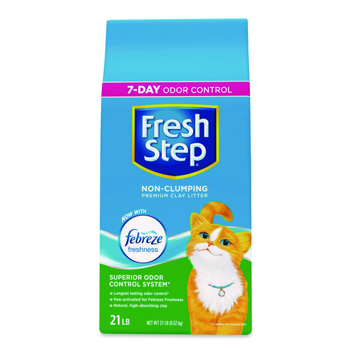 Non-Clumping Premium Cat Litter with Febreze Freshness, Scented, 21 lbs