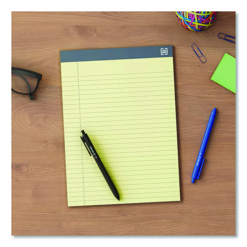 Notepads, Wide/Legal Rule, 50 Canary-Yellow 8.5 x 11.75 Sheets, 12/Pack