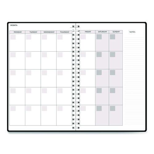 Recycled Non-Dated Monthly/Weekly Planner, Celestial, Blue/Gold Cover, Undated