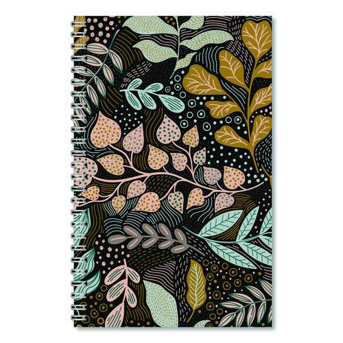 Recycled Non-Dated Monthly/Weekly Planner, Fall Floral, Multicolor Cover, Undated