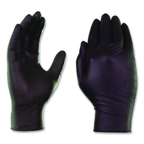 Industrial Nitrile Gloves, 2X-Large, Black, 100/Box