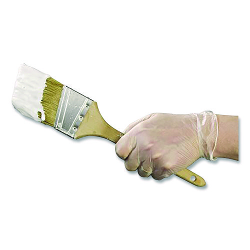 Industrial Vinyl Gloves, Small, Clear, 100/Box