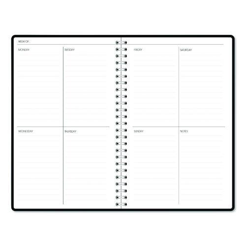 Recycled Non-Dated Monthly/Weekly Planner, Gold and Smoke, Multicolor Cover, Undated
