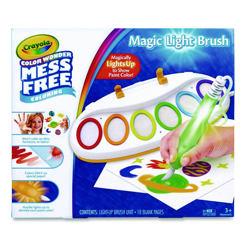 Color Wonder Magic Light Brush with (6) Color Wonder Paints and (18) Blank Color Wonder Paper Sheets