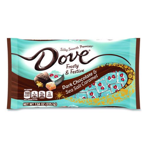Promises Frosty and Festive Dark Chocolate and Sea Salt Caramel Candy, 7.94 oz Bag