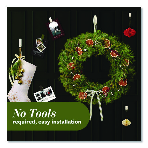 Limited Edition Hooks and Clips, Soot, 3 lb Capacity, 2 Hooks, 8 Clips and 12 Strips/Pack