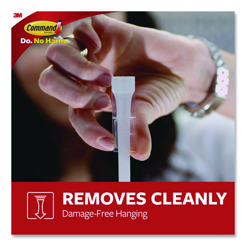 X-Large Utility Hooks, Plastic, White, 15 lb Capacity, 1 Hook and 4 Strips