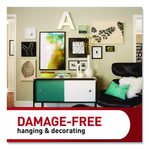 Picture Hanging Strips, X-Large, Removable, Holds up to 20 lbs per 4 Strips, Black, 8 Pairs/Pack