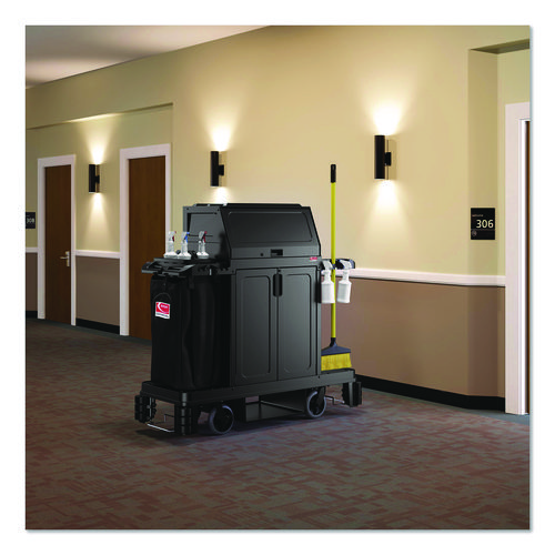 Lockable Door Accessory for Suncast Commercial Full-Size Housekeeping Carts HKC1000/HKC2000, Plastic, Black