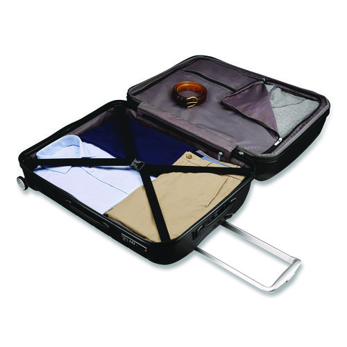 Freeform Hard Side Carry-On Suitcase, Four-Wheeled Spinner, 19.6 x 13.4 x 27.95, Black