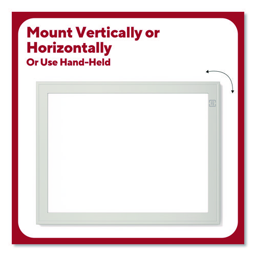 Mini Melamine Dry Erase Board, 8.5" x 11" White Surface, Aluminum Frame
