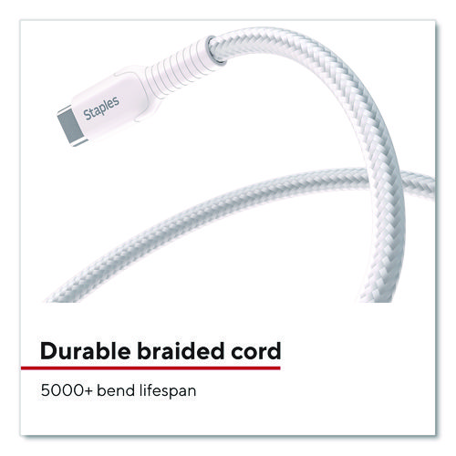 Lightning to USB-C Charging Cable, 6.6 ft, White