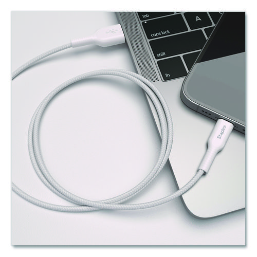 Lightning to USB-C Charging Cable, 6.6 ft, White
