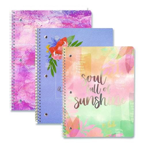 Silver Lining Hardcover Journal, Medium/College Rule, Randomly Assorted Cover Color, (80) 10 x 8.5 Sheets