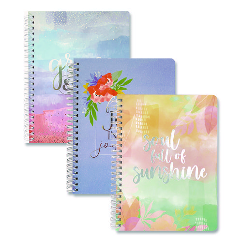 Silver Lining Hardcover Journal, Medium/College Rule, Randomly Assorted Cover Color, (100) 7.75 x 5.8 Sheets