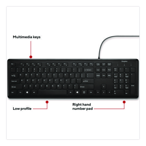Wired Keyboard, Black