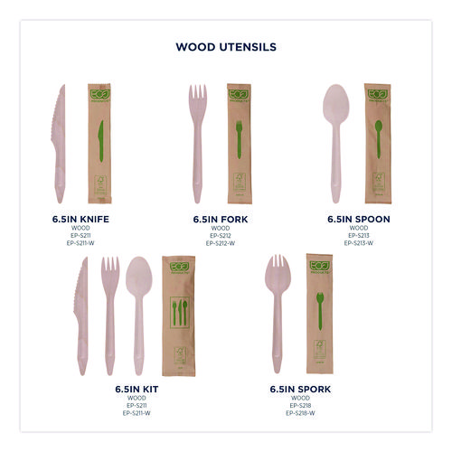 Wood Cutlery, General Purpose Knife, Natural, 500/Carton
