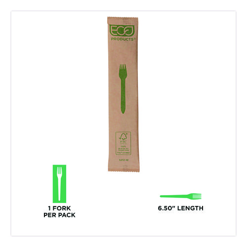 Wood Cutlery, General Purpose Fork, Natural, 500/Carton