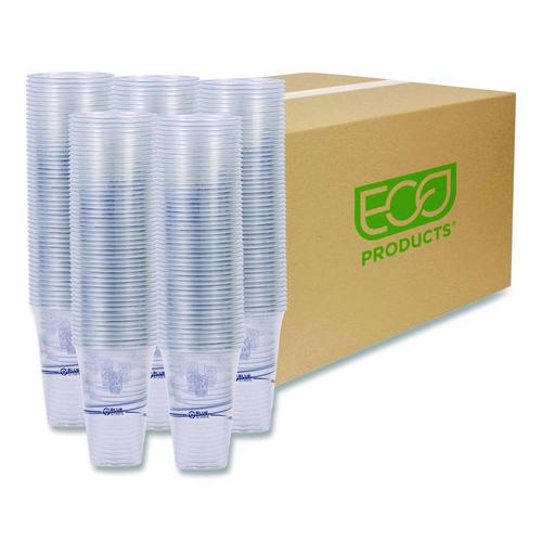 BlueStripe 25% Recycled Content Cold Cups, 20 oz, Plastic, Clear/Blue, 1,000/Carton