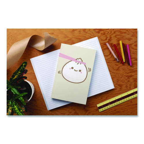 Smoko Lil B Dumpling Layflat Notebook, 1-Subject, Medium/College Rule, Tan/White/Pink Cover, (72) 8 x 5 Sheets